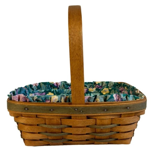 Vintage Longaberger Chore Basket Floral Liner Protector - Picture 6 of 11